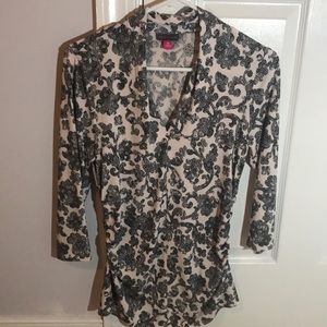 Vince Camuto flower pattern blouse
